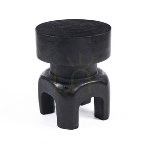 BAZAR BIZAR The Squat Spot Stool, black wood, 40 × 40 × 50 cm small 3