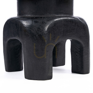 BAZAR BIZAR The Squat Spot Stool, black wood, 40 × 40 × 50 cm small 5