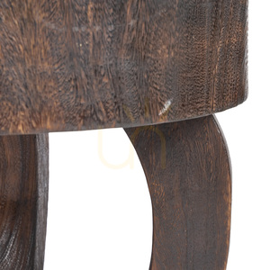 Coffee Table BAZAR BIZAR Octo Dark Walnut Mango Wood 70x70x45 cm small 4