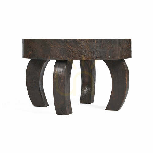Check Coffee Table BAZAR BIZAR Octo Dark Walnut Mango Wood 70x70x45 cm