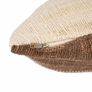 BAZAR BIZAR Cocoa Patchwork Cotton Cushion Cover Natural Brown 50 × 70 cm small 8