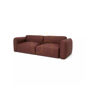 NORREBRO 3-Seater Sofa Bed – Burgundy City Sofa small 3