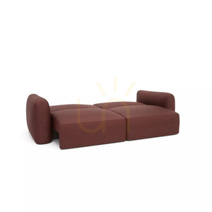 NORREBRO 3-Seater Sofa Bed – Burgundy City Sofa small 4
