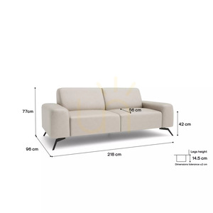 SOHO Two-Seater Sofa – Beige City Sofa small 4