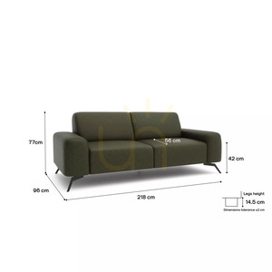 SOHO Two-Seater Sofa – Green City Sofa small 4