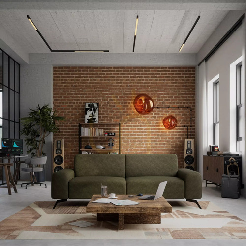 Check SOHO 3-Seater Sofa – Green City Sofa