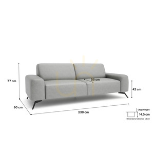 SOHO Three-Seater Sofa – Silver City Sofa small 4