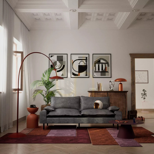 Check AVENTINE Two-Seater Sofa – Graphite Color by City Sofa