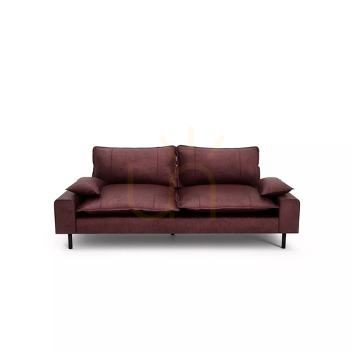 Check AVENTINE Two-Seater Sofa – Burgundy City Sofa