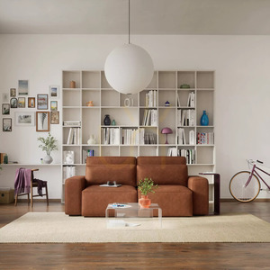 JORDAAN 3-Seater Sofa Bed – Brick Red, City Sofa small 1