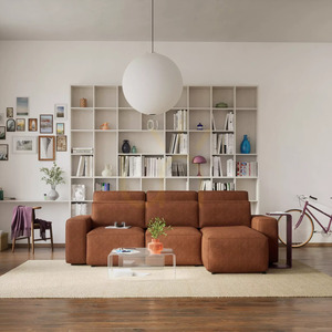 JORDAAN Universal Corner Sofa Bed – Brick Red, City Sofa small 1
