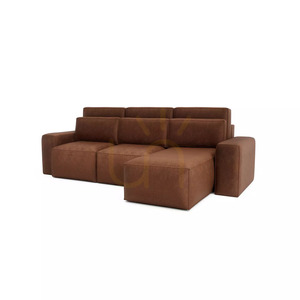 JORDAAN Universal Corner Sofa Bed – Brick Red, City Sofa small 3