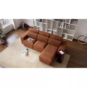 JORDAAN Universal Corner Sofa Bed – Brick Red, City Sofa small 6