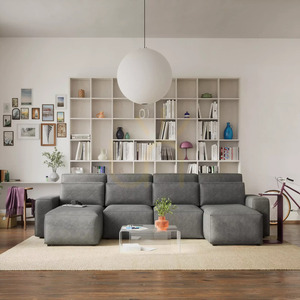 JORDAAN Corner Sofa Bed – U-shaped – Gray City Sofa small 1