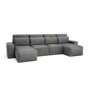 JORDAAN Corner Sofa Bed – U-shaped – Gray City Sofa small 2