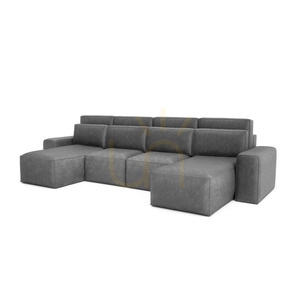 JORDAAN Corner Sofa Bed – U-shaped – Gray City Sofa small 3