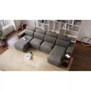 JORDAAN Corner Sofa Bed – U-shaped – Gray City Sofa small 6