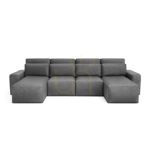 JORDAAN Corner Sofa Bed – U-shaped – Gray City Sofa small 0