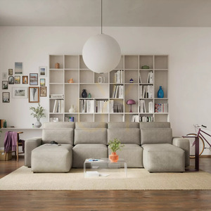 JORDAAN Corner Sofa Bed – U-shaped – Cream City Sofa small 1