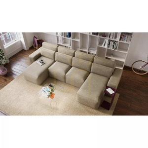 JORDAAN Corner Sofa Bed – U-shaped – Cream City Sofa small 6