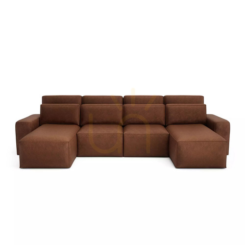 Check JORDAAN Corner Sofa Bed – U-shaped – Brick Red by City Sofa