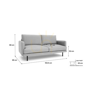 BRERA Three-Seater Sofa – City Sofa Gray small 4