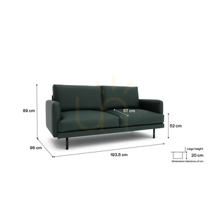 BRERA Three-Seater Sofa – Green City Sofa small 4