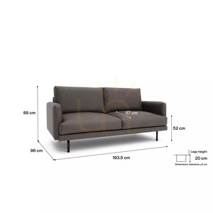 BRERA Three-Seater Sofa – Taupe Color by City Sofa small 4