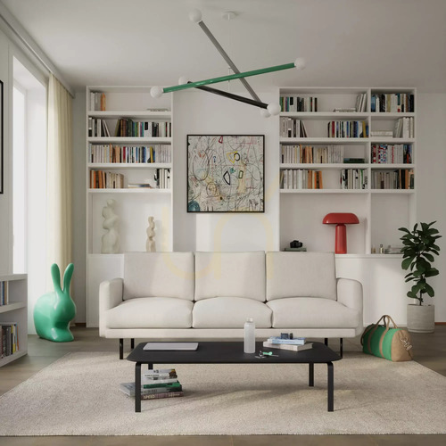 Check BRERA 4-Seater Sofa – Beige City Sofa