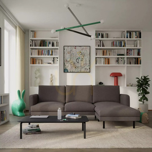 BRERA 4-seater corner sofa (right-hand side) – taupe color by City Sofa small 1