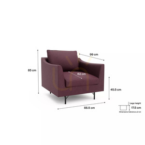 ALFAMA Armchair – Burgundy City Sofa small 4