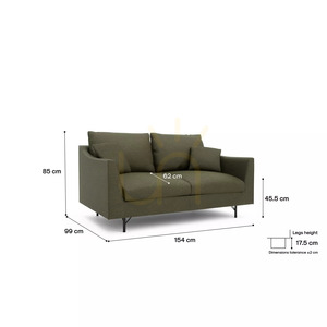 ALFAMA Two-Seater Sofa – Green City Sofa small 4