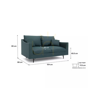 ALFAMA Two-Seater Sofa – Dark Blue City Sofa small 4