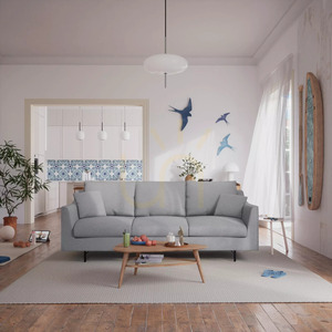 ALFAMA Three-Seater Sofa – City Sofa Gray small 1