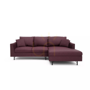 ALFAMA 4-Seater Corner Sofa – Burgundy City Sofa small 0