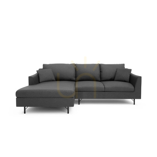 Check ALFAMA 4-Seater Corner Sofa – Dark Gray City Sofa