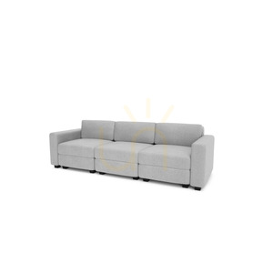 GRACIA 3-Seater Modular Sofa – Gray City Sofa small 3