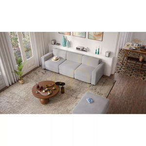 GRACIA 3-Seater Modular Sofa – Gray City Sofa small 5