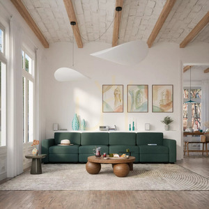 GRACIA 4-Seater Modular Sofa – Green City Sofa small 1