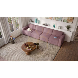 GRACIA 4-Seater Modular Sofa – Muted Pink by City Sofa small 5
