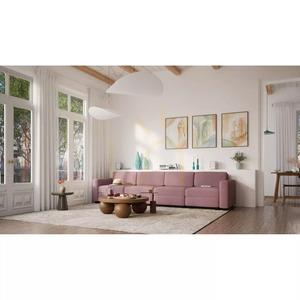 GRACIA 4-Seater Modular Sofa – Muted Pink by City Sofa small 6