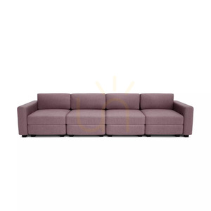 GRACIA 4-Seater Modular Sofa – Muted Pink by City Sofa small 0