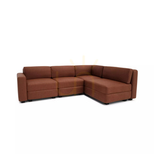GRACIA 4-Seater Corner Modular Sofa – Terracotta Color by City Sofa small 2
