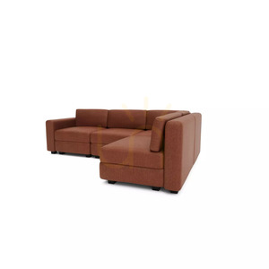 GRACIA 4-Seater Corner Modular Sofa – Terracotta Color by City Sofa small 3