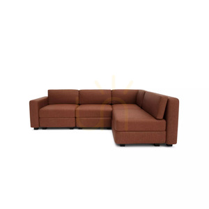 GRACIA 4-Seater Corner Modular Sofa – Terracotta Color by City Sofa small 0