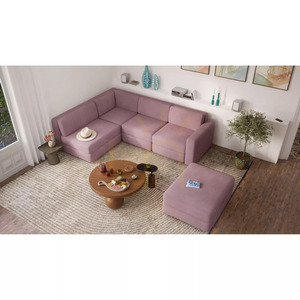 GRACIA 4-Seater Corner Modular Sofa – Muted Pink, City Sofa small 5