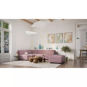 GRACIA 4-Seater Corner Modular Sofa – Muted Pink, City Sofa small 6