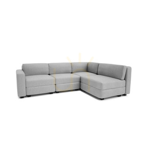 GRACIA 4-Seater Corner Modular Sofa – Gray City Sofa small 2