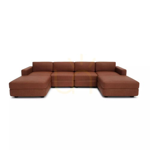 Check GRACIA Modular Sofa – U-shaped, 180 x 320 x 180 cm – terracotta color by City Sofa