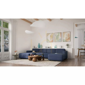 GRACIA Modular Sofa – U-shaped, 180 x 320 x 180 cm – Dark Blue City Sofa small 6